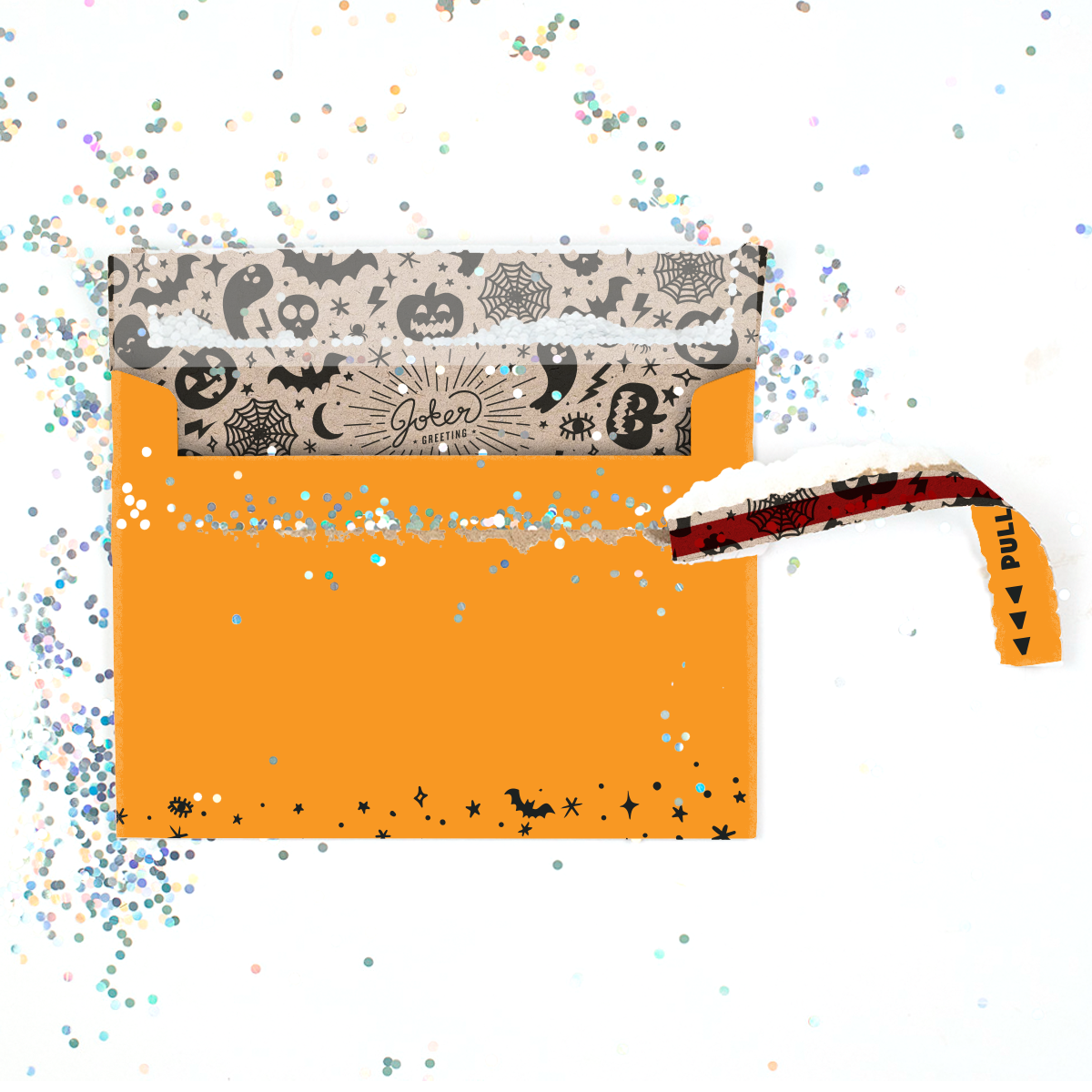 Glitter Trap Halloween Envelope