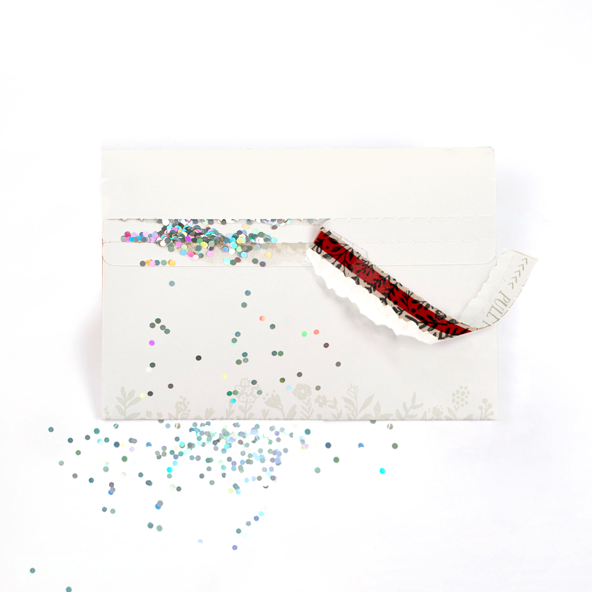 Glitter Trap Floral Envelope