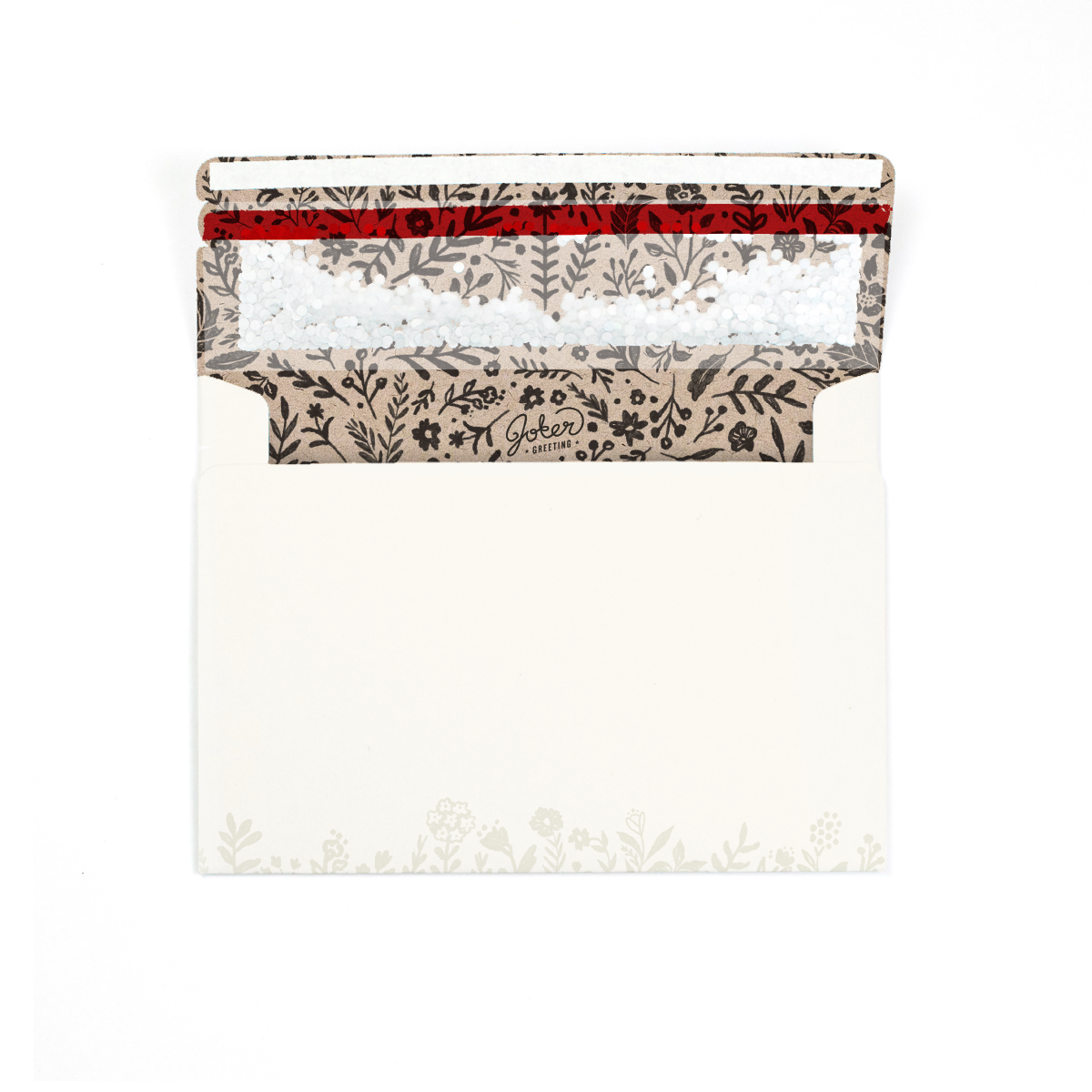 Glitter Trap Floral Envelope