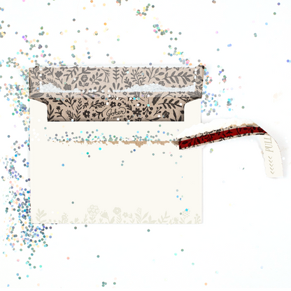 Glitter Trap Floral Envelope